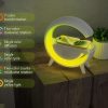 G Shaped Rgb Light Table Lamp With Wireless Charger Bt2301