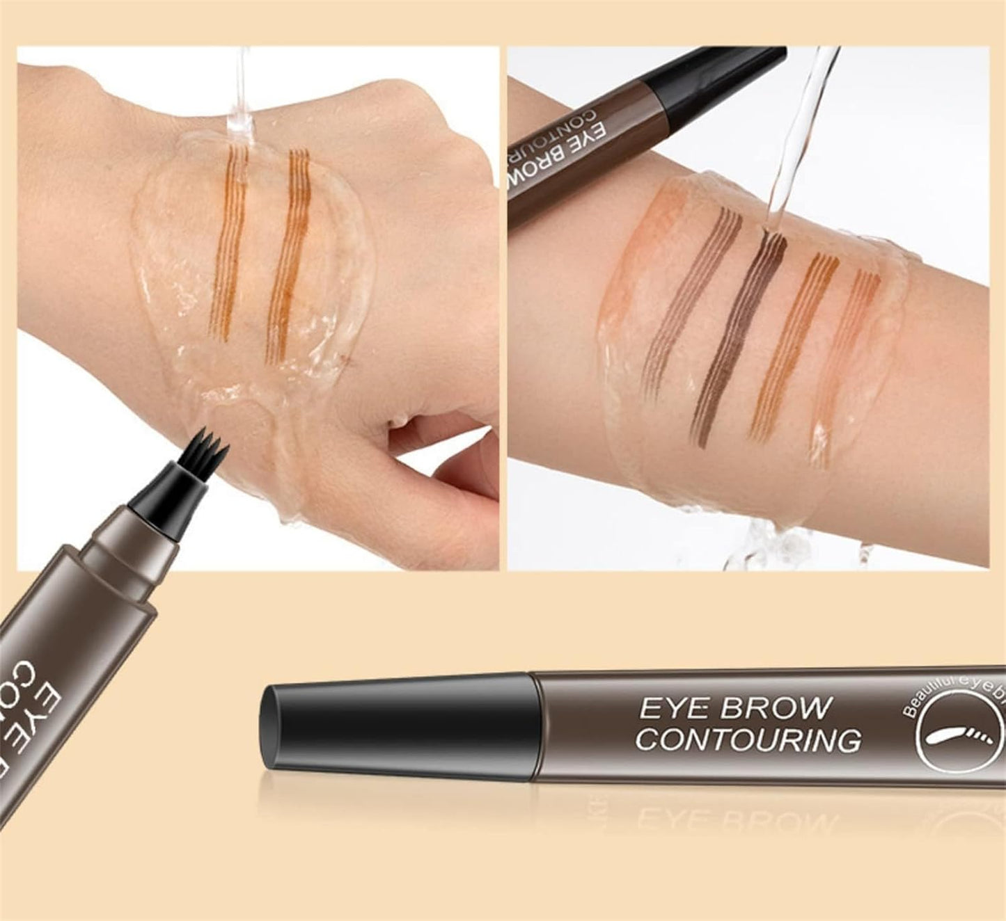 Natural Long Lasting Eyebrow Pen Waterproof Fork Tip Eyebrow Tattoo Pencil Women Eye Cosmetic Beauty Makeup | Eyebrow Marker Pen