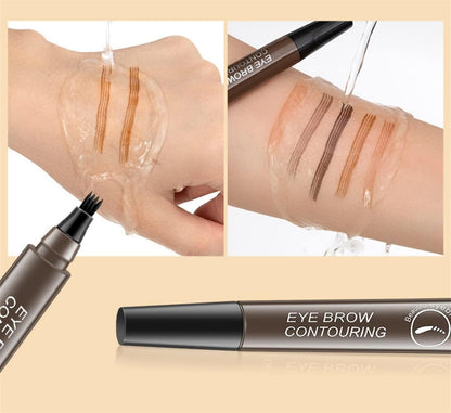 Natural Long Lasting Eyebrow Pen Waterproof Fork Tip Eyebrow Tattoo Pencil Women Eye Cosmetic Beauty Makeup | Eyebrow Marker Pen