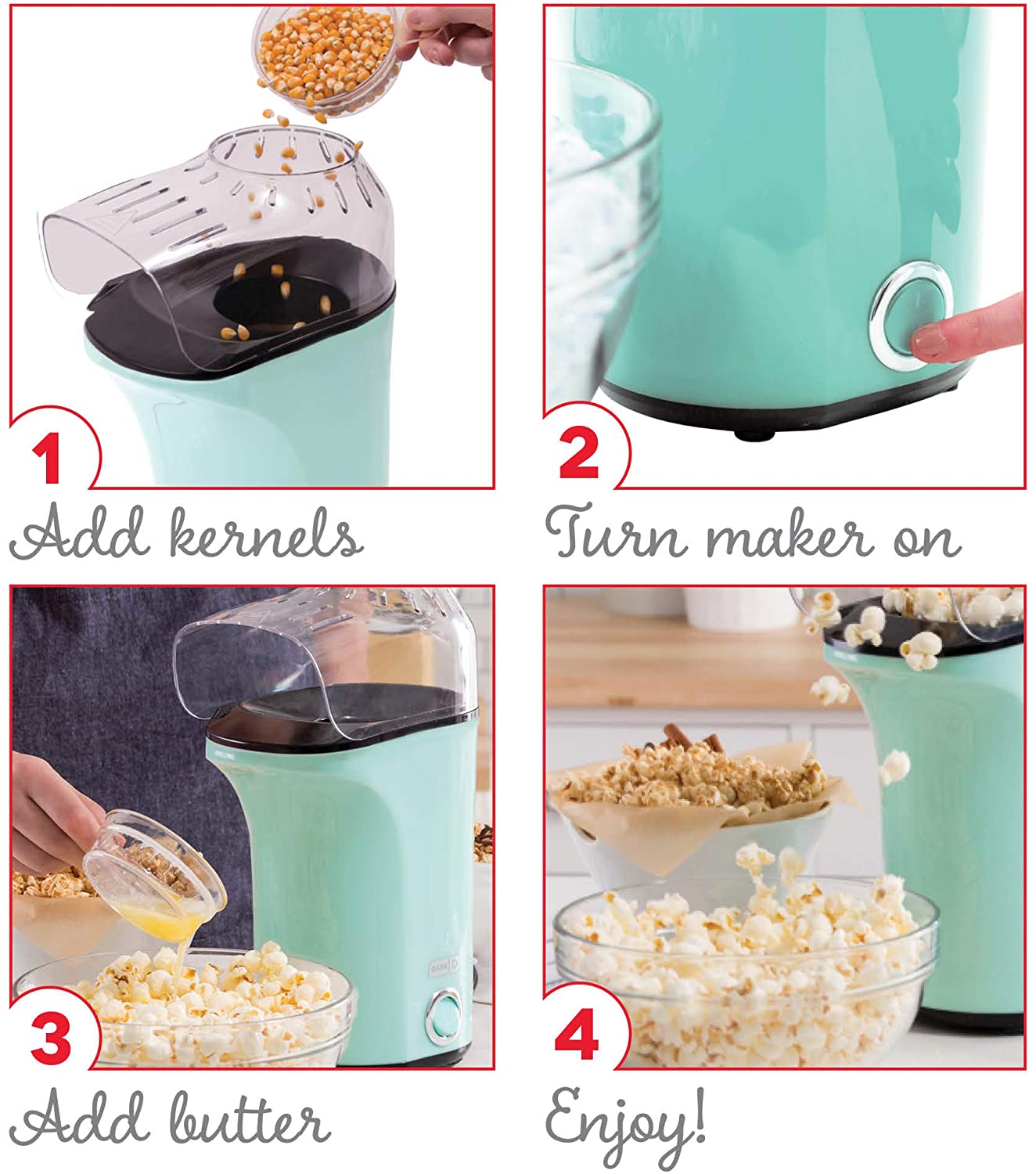 Hot Air Popcorn Popper Maker - My Store