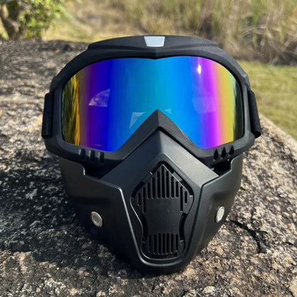 Motorcycle Goggles Face Mask ( Random Colors)
