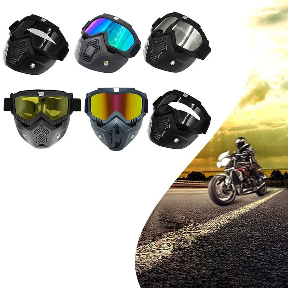 Motorcycle Goggles Face Mask ( Random Colors)