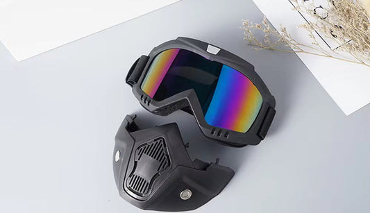 Motorcycle Goggles Face Mask ( Random Colors)