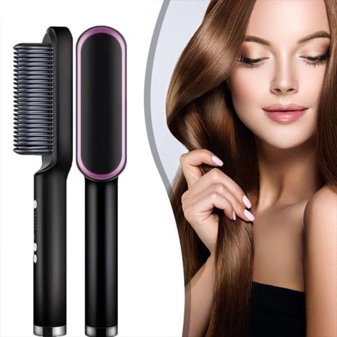 2 in 1 Electric Hair Straightener Brush - My Store