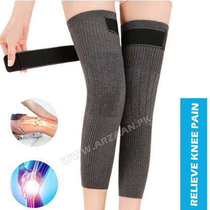 Adjustable Cashmere Wool knee Warmers -30° Warm Knee Pads With Straps - My Store