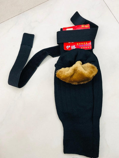 Adjustable Cashmere Wool knee Warmers -30° Warm Knee Pads With Straps - My Store